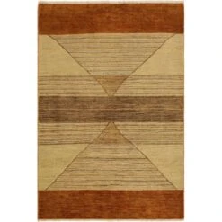 Arshs Fine Rugs Gabbeh Rosalia Tan/Lt. Rust Wool Area Rug -Othe Furniture Shop 1500 1500 frame 0 5245