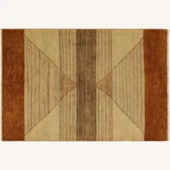 Arshs Fine Rugs Gabbeh Rosalia Tan/Lt. Rust Wool Area Rug -Othe Furniture Shop 1500 1500 frame 0 5248
