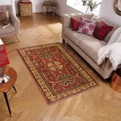 Kazak Garish Clyde Red/Tan Wool Rug -Othe Furniture Shop 1500 1500 frame 0 5317