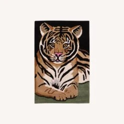 Majestic Vintage Lion Design Wool Rug 2'0''x3'0'' -Othe Furniture Shop 1500 1500 frame 0 5325