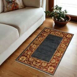 Arshs Fine Rugs Gabbeh Kenneth Blue/Red Wool Area Rug -Othe Furniture Shop 1500 1500 frame 0 5426