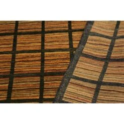 Arshs Fine Rugs Gabbeh Pamala Charcoal/Rust Wool Area Rug -Othe Furniture Shop 1500 1500 frame 0 5452