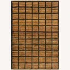 Arshs Fine Rugs Gabbeh Pamala Charcoal/Rust Wool Area Rug -Othe Furniture Shop 1500 1500 frame 0 5453