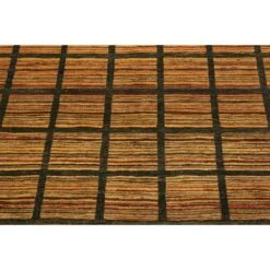 Arshs Fine Rugs Gabbeh Pamala Charcoal/Rust Wool Area Rug -Othe Furniture Shop 1500 1500 frame 0 5454