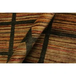 Arshs Fine Rugs Gabbeh Pamala Charcoal/Rust Wool Area Rug -Othe Furniture Shop 1500 1500 frame 0 5456