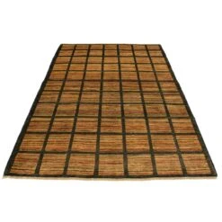 Arshs Fine Rugs Gabbeh Pamala Charcoal/Rust Wool Area Rug -Othe Furniture Shop 1500 1500 frame 0 5457