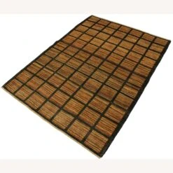 Arshs Fine Rugs Gabbeh Pamala Charcoal/Rust Wool Area Rug -Othe Furniture Shop 1500 1500 frame 0 5459