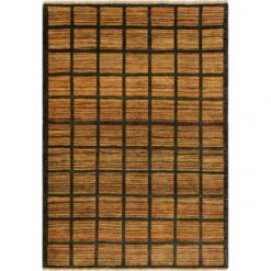 Arshs Fine Rugs Gabbeh Pamala Charcoal/Rust Wool Area Rug -Othe Furniture Shop 1500 1500 frame 0 5464