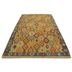Arshs Fine Rugs Daire Ivory/Blue Hand-Woven Kilim Wool Rug 31 Arshs Fine Rugs Daire Ivory/Blue Hand-Woven Kilim Wool Rug -Othe Furniture Shop 1500 1500 frame 0 5483