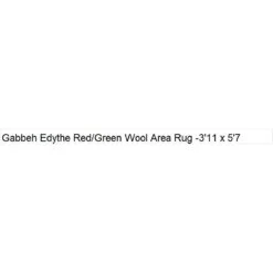 Arshs Fine Rugs Gabbeh Edythe Red/Green Wool Area Rug