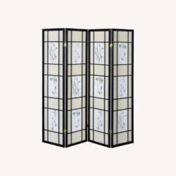 Other 4-Panel Screen In Floral Fabric & Black Wood Frame -Othe Furniture Shop 1500 1500 frame 0 5542