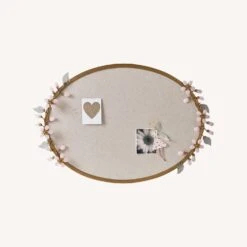 Pottery Barn Grace Pink Flower Pinboard