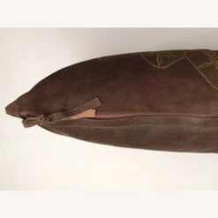 Other Botanical Leaf Embroidered Leather Pillow -Othe Furniture Shop 1500 1500 frame 0 5671