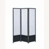 Other 3-Panel Screen In Translucent W/ Black Wood Frame -Othe Furniture Shop 1500 1500 frame 0 5754