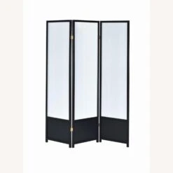 Other 3-Panel Screen In Translucent W/ Black Wood Frame -Othe Furniture Shop 1500 1500 frame 0 5759