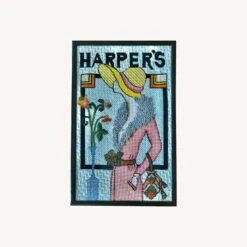 Vintage Needlepoint Art Deco Harper's Cover -Othe Furniture Shop 1500 1500 frame 0 5836
