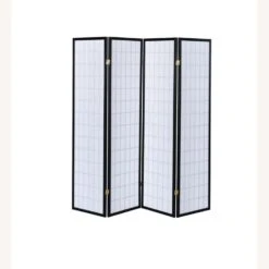 Other 4-Panel Screen In White W/ Linear Grid Design -Othe Furniture Shop 1500 1500 frame 0 5846
