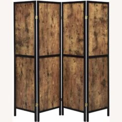 Other 4-Panel Screen In Antique Nutmeg W/ Solid Panels -Othe Furniture Shop 1500 1500 frame 0 5849
