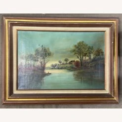 Antique 1912s Signed By Artist Oil Painting -Othe Furniture Shop 1500 1500 frame 0 5862