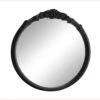 Other Round Mirror In Glossy Black W/ French Carving -Othe Furniture Shop 1500 1500 frame 0 5951