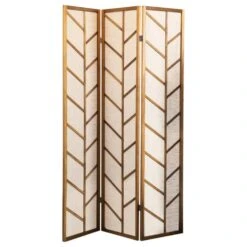 Other 3-Panel Screen In Tan Jute & Walnut Frame Finish -Othe Furniture Shop 1500 1500 frame 0 5958