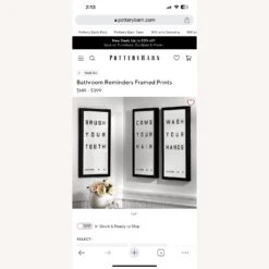 2 Pottery Barn Bathroom Reminders Framed Prints -Othe Furniture Shop 1500 1500 frame 0 5998