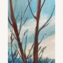 Vintage 1970s Signed Snow Landscape Oil Painting -Othe Furniture Shop 1500 1500 frame 0 6098