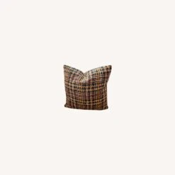 DWR Maharam Wool Tartan Plaid Passel Pillow