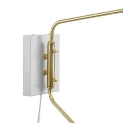 Other 2-Light Wall Lamp In White W/ Satin Brass Rods -Othe Furniture Shop 1500 1500 frame 0 630