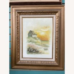 Vintage Signed By Artist Wood Framed Oil Painting -Othe Furniture Shop 1500 1500 frame 0 6450