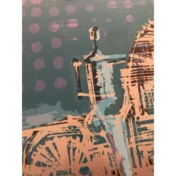 Other Vintage Print "Night Rider" 1980's Modernist 80s -Othe Furniture Shop 1500 1500 frame 0 6503