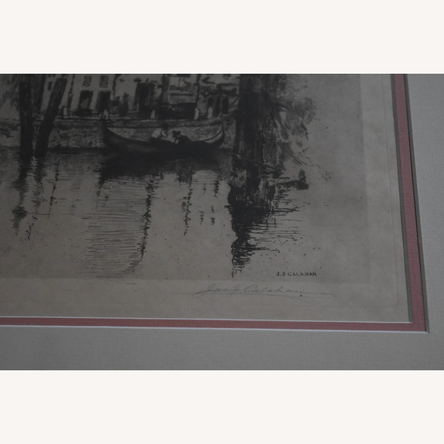 Other James J. Calahan - Venice Canal Etching Signed 3 Other James J. Calahan - Venice Canal Etching Signed