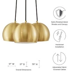 Other 3-Light Metal Pendant Light In Satin Brass -Othe Furniture Shop 1500 1500 frame 0 673
