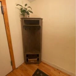 Other Corner Coat Rack/Storage Armoire & Baskets