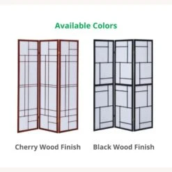 Other 3-Panel Screen In White Paper W/Cherry Wood Finish -Othe Furniture Shop 1500 1500 frame 0 6835