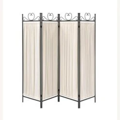 Other Folding Screen In Beige Fabric & Black Metal -Othe Furniture Shop 1500 1500 frame 0 6843