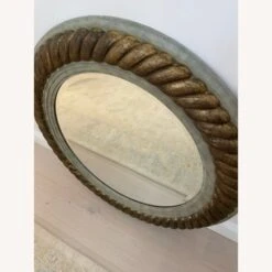 Round Wood & Resin Gold Rope And Blue Green Mirror -Othe Furniture Shop 1500 1500 frame 0 6863