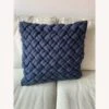 CB2 Jersey Interknit Navy Pillow -Othe Furniture Shop 1500 1500 frame 0 6967