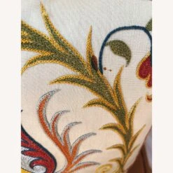 Bespoke Silk Mid Century Modern Green And Pattern Pillow