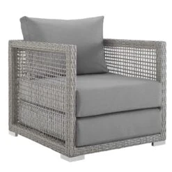 Other Outdoor Armchair In Gray Rattan & Gray Cushion 13 Other Outdoor Armchair In Gray Rattan & Gray Cushion -Othe Furniture Shop 1500 1500 frame 0 7063