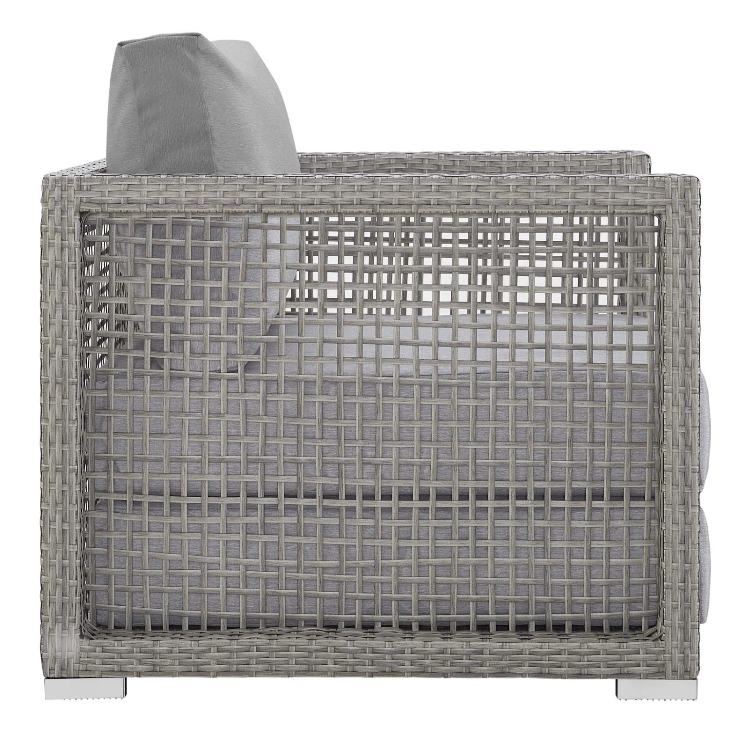 Other Outdoor Armchair In Gray Rattan & Gray Cushion 8 Other Outdoor Armchair In Gray Rattan & Gray Cushion - Image 6