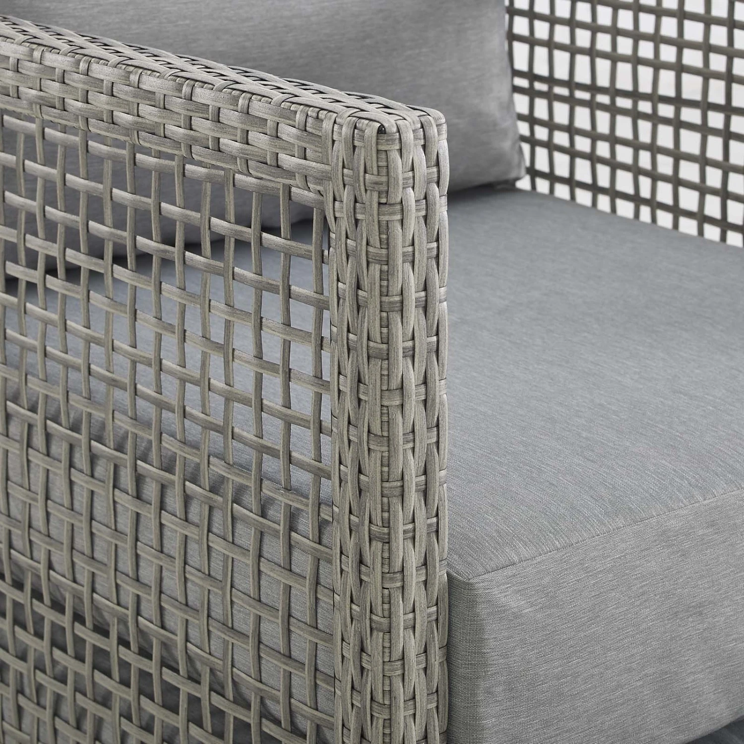 Other Outdoor Armchair In Gray Rattan & Gray Cushion 11 Other Outdoor Armchair In Gray Rattan & Gray Cushion - Image 9