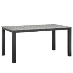 Other 63" Outdoor Dining Table In Brown Base & Gray Wood 10 Other 63" Outdoor Dining Table In Brown Base & Gray Wood -Othe Furniture Shop 1500 1500 frame 0 7088
