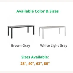 Other 63" Outdoor Dining Table In Brown Base & Gray Wood 12 Other 63" Outdoor Dining Table In Brown Base & Gray Wood -Othe Furniture Shop 1500 1500 frame 0 7090