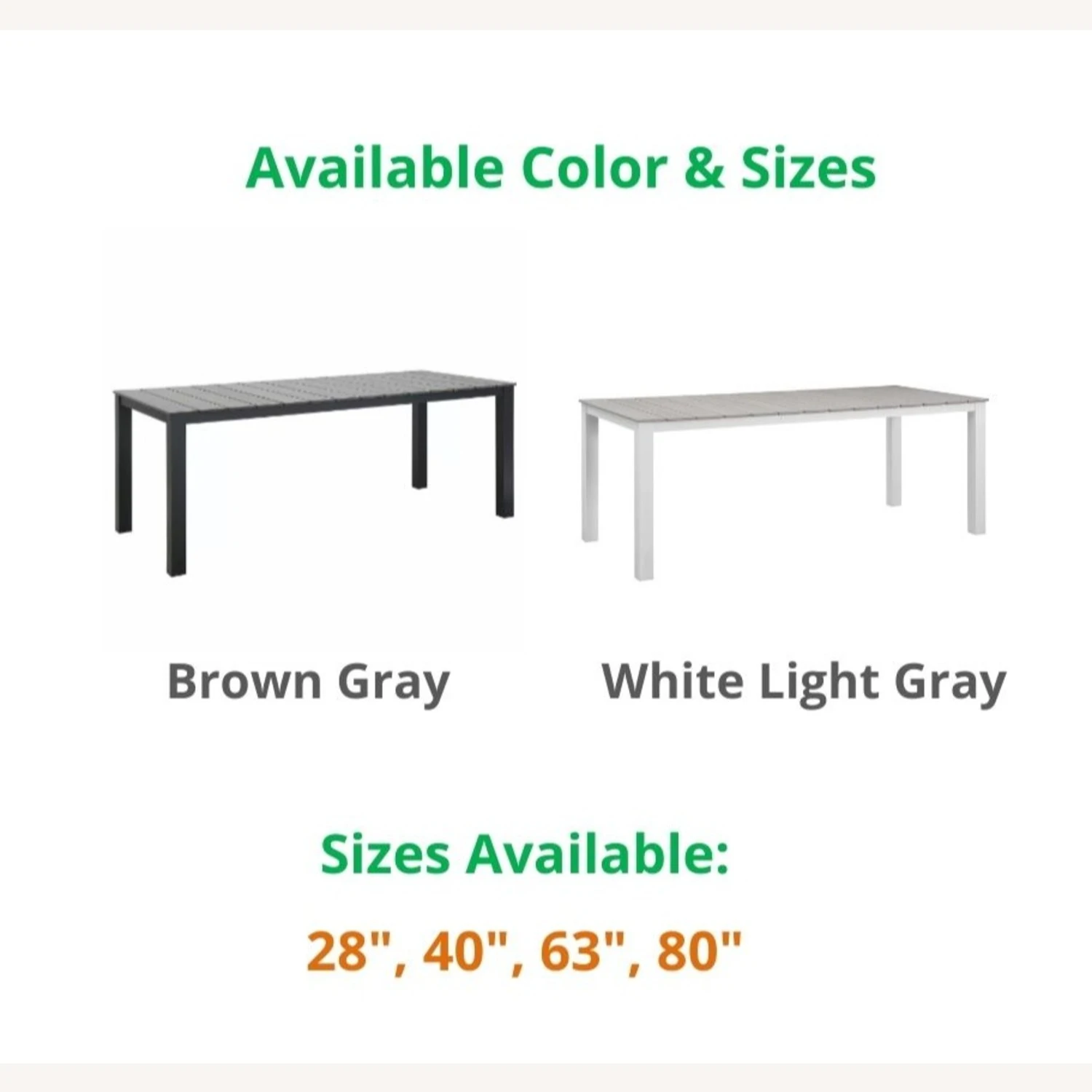 Other 63" Outdoor Dining Table In Brown Base & Gray Wood 7 Other 63" Outdoor Dining Table In Brown Base & Gray Wood - Image 5