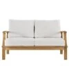 Other Outdoor Loveseat In Natural Finish & White Cushion -Othe Furniture Shop 1500 1500 frame 0 7102