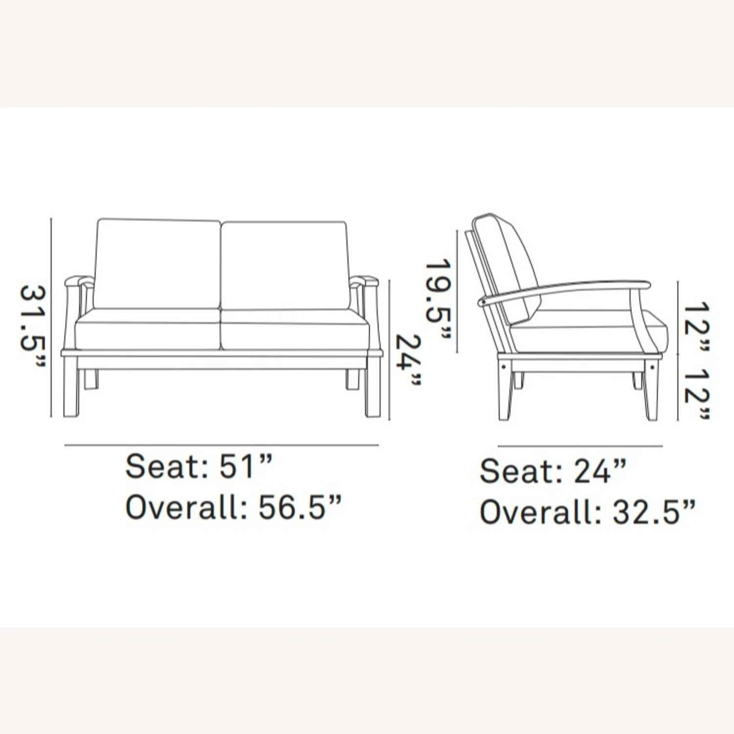 Other Outdoor Loveseat In Natural Finish & White Cushion 7 Other Outdoor Loveseat In Natural Finish & White Cushion - Image 5