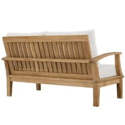 Other Outdoor Loveseat In Natural Finish & White Cushion 15 Other Outdoor Loveseat In Natural Finish & White Cushion -Othe Furniture Shop 1500 1500 frame 0 7108