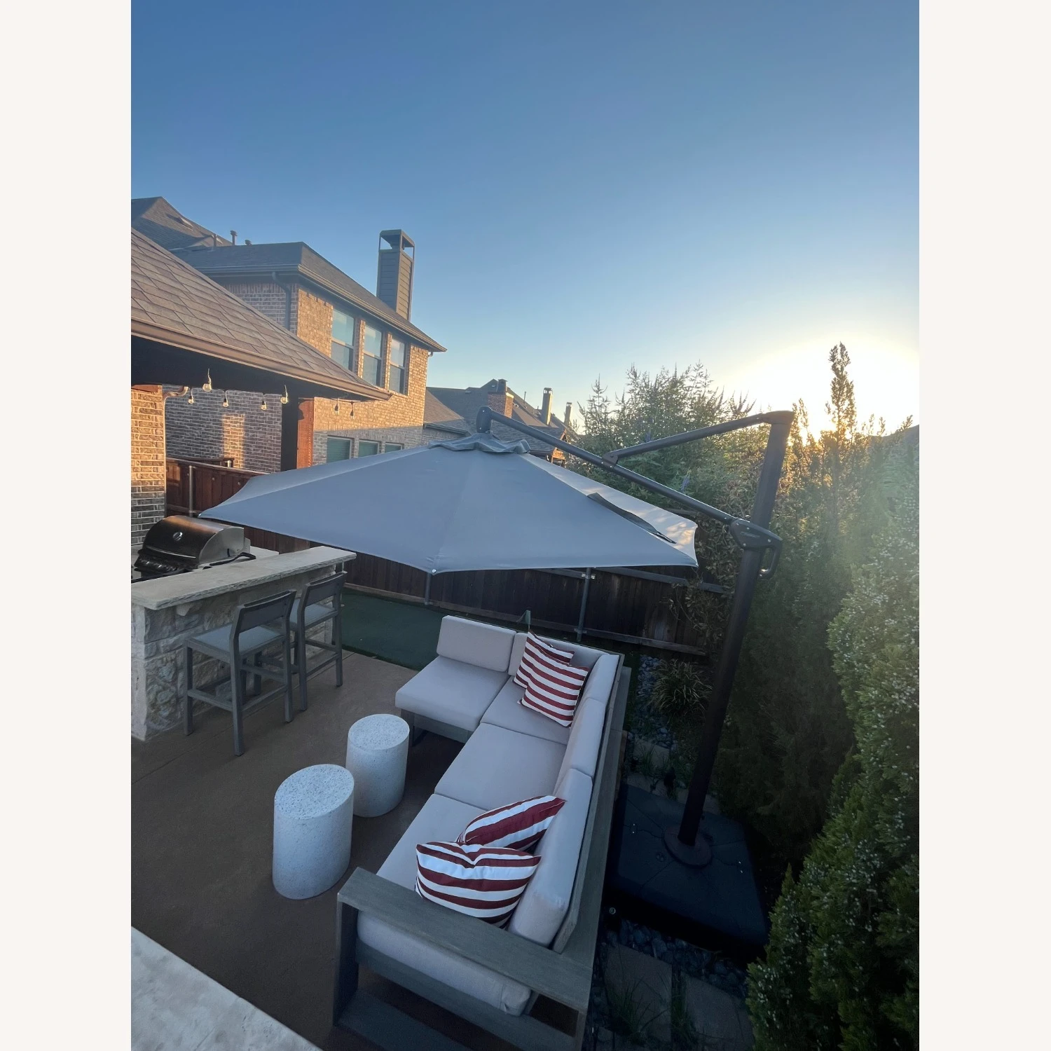 RST Brands Modular Outdoor 10' Round Umbrella Gray 6 RST Brands Modular Outdoor 10' Round Umbrella Gray - Image 4