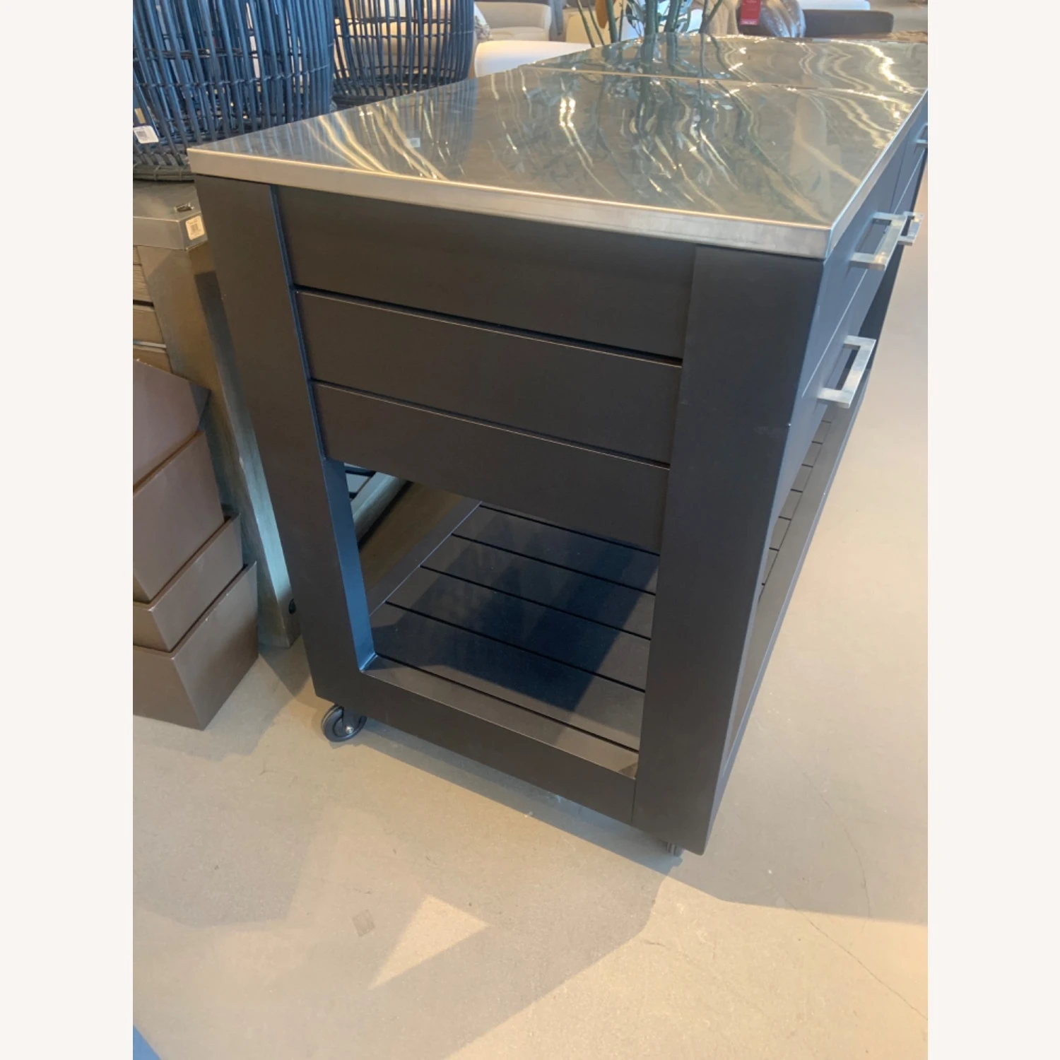 Pottery Barn Malibu Metal Outdoor Kitchen Island 5 Pottery Barn Malibu Metal Outdoor Kitchen Island - Image 3